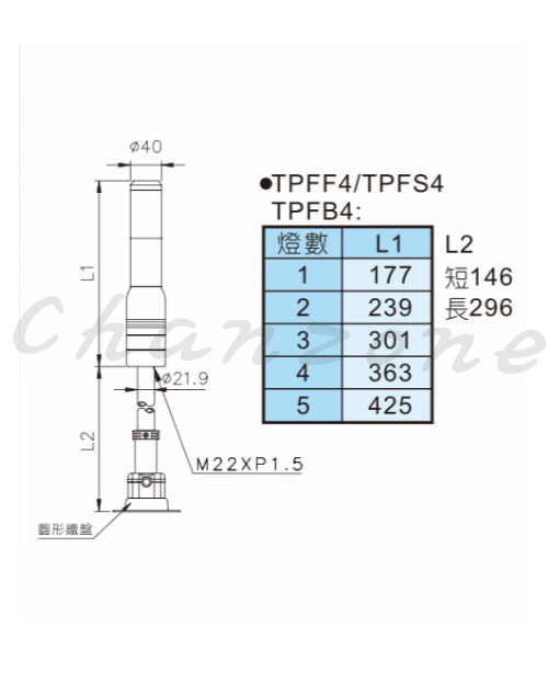天得科技 積層式警示燈 TPFF4 TPFS4 TPFB4